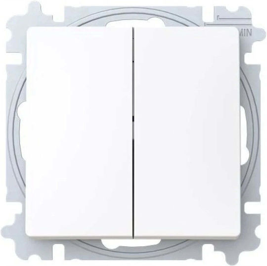 Abb Recessed Touch Wall Switch Two-Way Aller Retour White