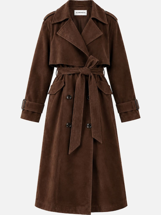Glamorous Trenci pentru femei Chocolate Brown