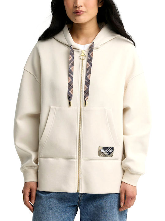 Barbour Delilah Дълъг Дамски Суитшърт с Качулка Light Beige