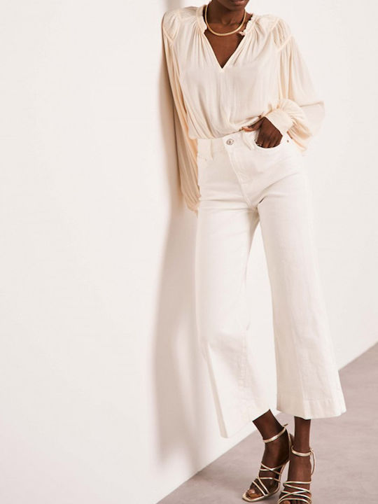 Women's Flared White Jeans
