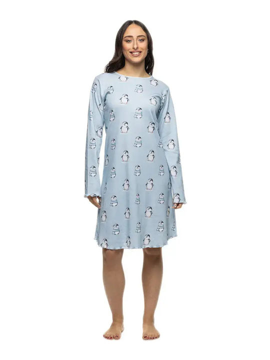 Galaxy Damen-Winter-Nachthemd Mehrfarbig