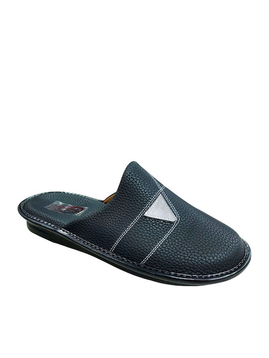 Liberty Leather Men's Slippers Black Anatomical
