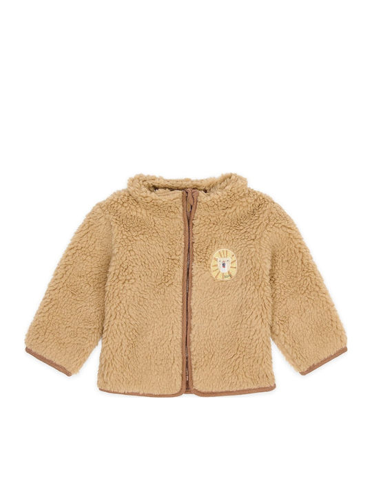 Kids Cotton Cardigan Warm Taupe