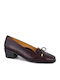 Bordeauxfarbene Lederpumps E-5709-58-bordeaux