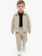 Kids 3-Piece Set with Pants Beige