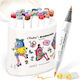 Ohuhu × Brotherakia “Little Dutch Girl” Limited Edition Alcohol-Based Drawing Markers Brush & Fine Set, 24 Colors