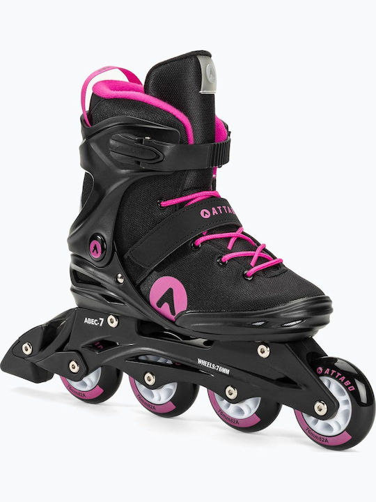 Attabo ATB-INS042-W2BLK Inline Αυξομειούμενα Rollers Μαύρα Ενηλίκων