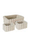 Koopman Set de Coșuri Decorative din Material Textil Ecru 3 Buc.