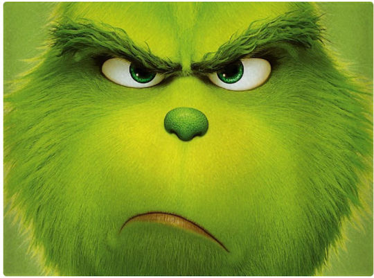 Koupakoupa Mr Grinch Glass Cutting Board 38x28cm