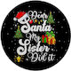 Koupakoupa Dear Santa My Sister Did It Επιφάνεια Κοπής Γυάλινη 30x30cm