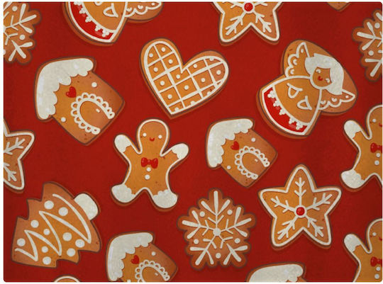 Koupakoupa Xmas Cookies Glass Chopping Board 38x28cm