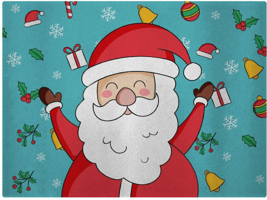 Koupakoupa Santa Claus Gifts Glass Chopping Board 38x28cm