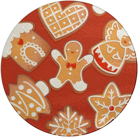 Koupakoupa Xmas Cookies Glass Chopping Board 30x30cm