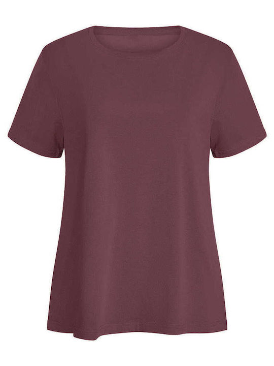 Celestino Τ-shirt Μονόχρωμο Μελίτζανι Celestino Τ-shirt Μονόχρωμο Μελίτζανι