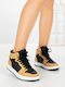 Sneakers Flatforms pentru Femei Galben-Negru