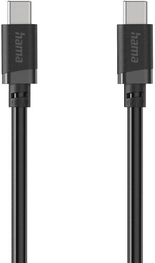 Hama 201819 Кабел USB-C мъжки към USB-C мъжки 0,5 м 60 W Черен
