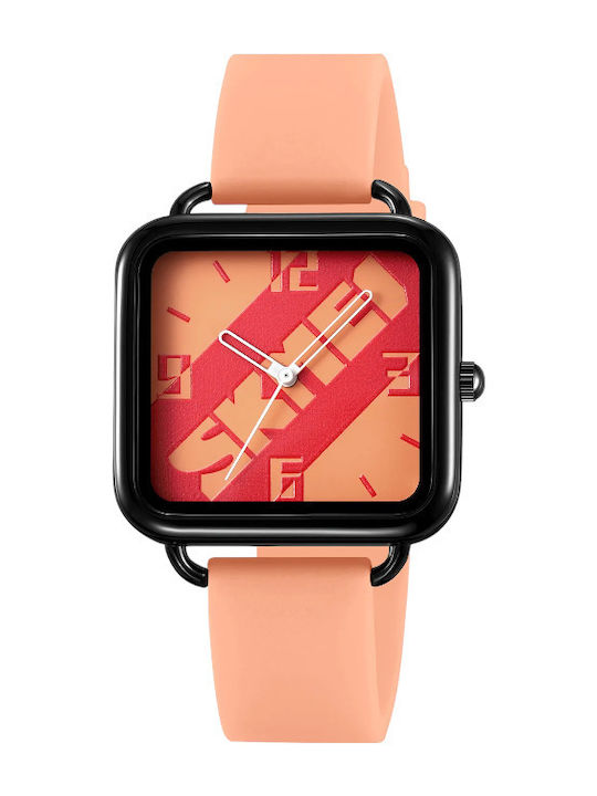 Women's Watch 16mm Battery-Powered with Pink Rubber Strap