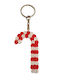 OEM Коледен ключодържател захарна бастунче Candy Cane с мъниста