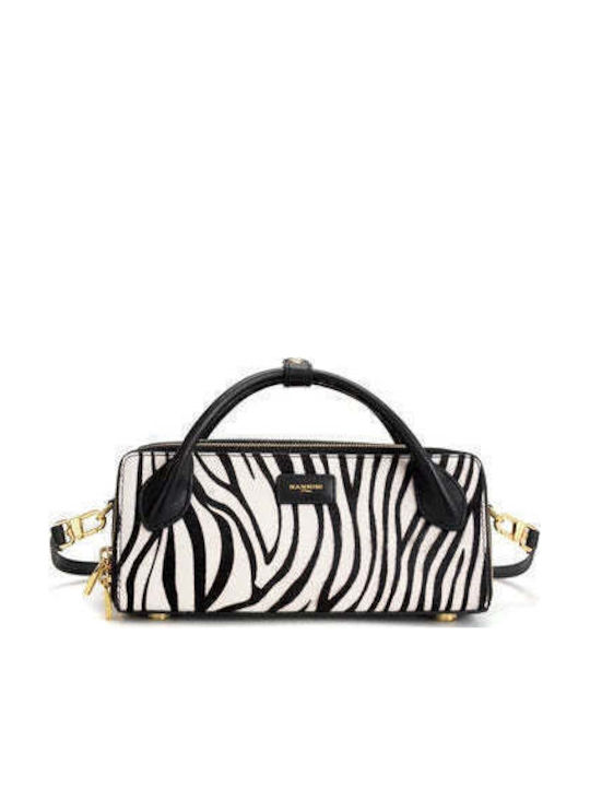 Nannini Damen Tote Bag Aus Leder Schwarz