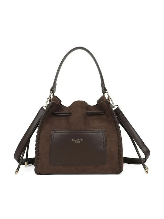 Leather Women's Handbag Suede Brown