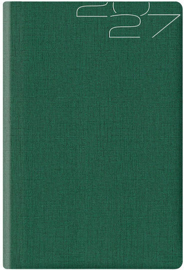 THeofylaktos Daily Diary 2027 Green 11x16.5 cm