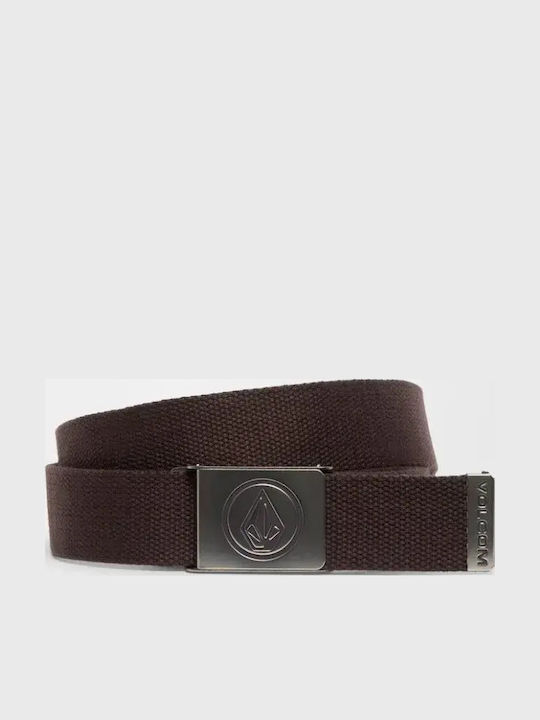 Volcom Circle Men's Brown Webbing Belt