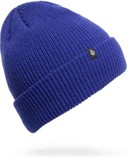 Full Stone Beanie Women's Beanie with Rib Knit in Blue