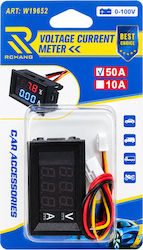 Rchang Digitales Volt- und Amperemeter 0–100 V 50 A W19652 Digitales Spannungs- und Strommessgerät 0–100 V 50 A Tf252215