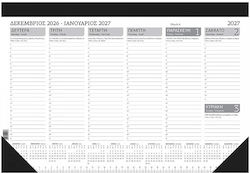 Ydrogeios Weekly Planner 2027 Black 29x42 cm