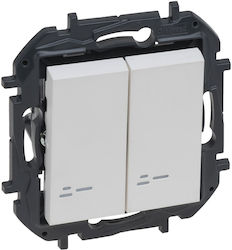 Niloe Step Осветен свързващ елемент за ключ 10 A, Бял Цвят 863115b