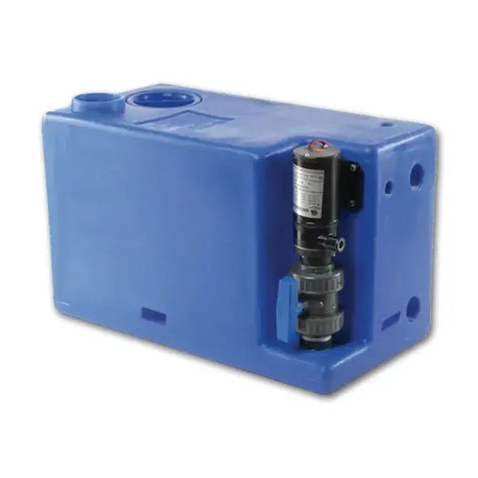 Abwassertank 112 L mit Vertikaler Pumpe Blau