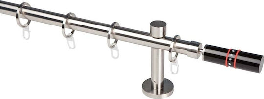 Rodeco Bară Metalică Pentru Perdea Switzerland Simplă Ø20mm 120cm Oțel Inoxidabil