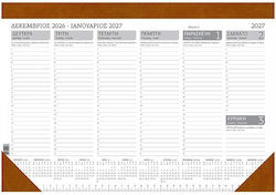 Ydrogeios Weekly Planner 2027 Brown 29x42 cm
