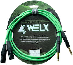 Welx 2 x XLR male - 2 x XLR female 3m CTM-SERIE-3M