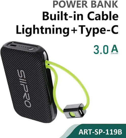 SiiPro SP-119B Външна батерия 10000mAh 22.5W Черна