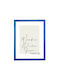 Wooden Wall Photo Frame with Blue Frame K85/98