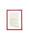 Wooden Wall Photo Frame with Red Frame K85/34