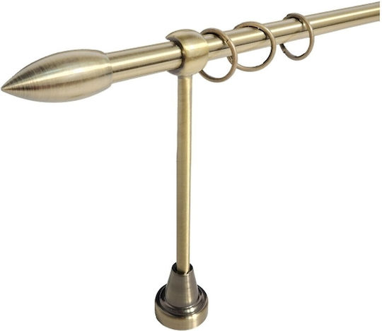 Rodeco Bară Metalică Simplă pentru Perdele Ø16 mm 140 cm Antique Gold