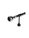 Rodeco Galerie Metalică Simplă Φ19 mm 140 cm Neagră