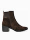Lederne Damenstiefeletten D/Brown