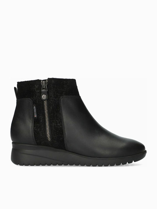 Leather Women's Ankle Boots Black