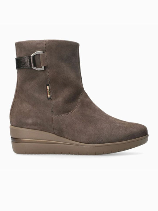Mephisto Braune Damen-Leder-Stiefeletten