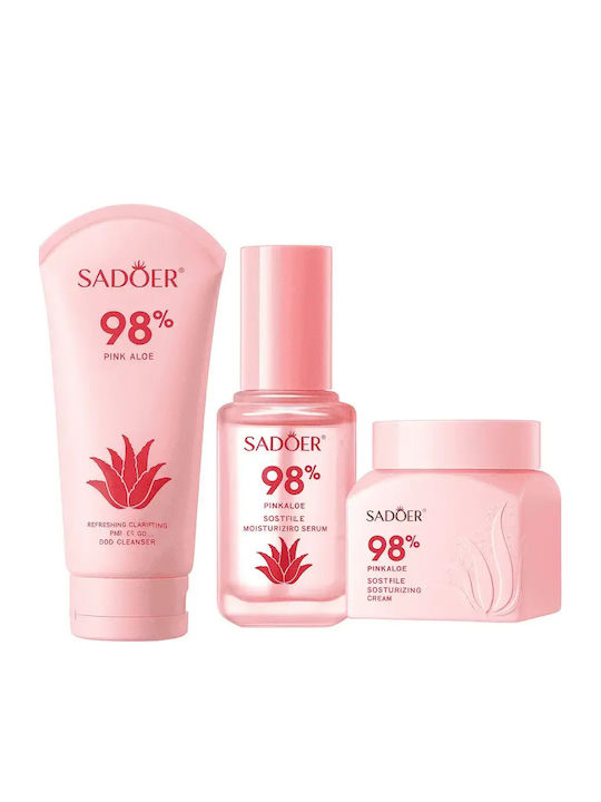 Skin Care Package Gel + Serum + Pink Aloe Cream