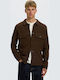 Herrenstrickjacke mit Knöpfen Braun