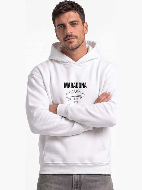Diego Sweatshirt with Hood White