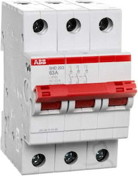 Abb Three-Pole DIN Rail Push Button 63A