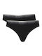 Damen-Slips 2er-Pack Nahtlos Schwarz