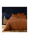 L-c Lina Cotton Double Duvet Cover 240x220 L-c Lina Caramel