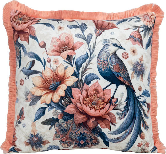 Palamaiki Față de pernă decorativă As153 din Catifea Bej 43x43 cm