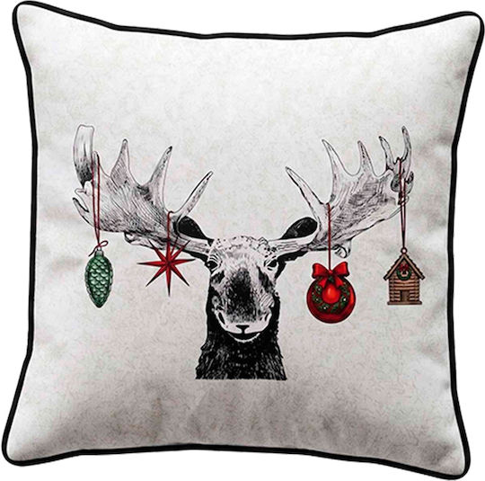 Palamaiki Christmas Decorative Pillowcase White 43x43cm